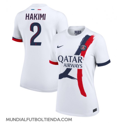 Camiseta Paris Saint-Germain Achraf Hakimi #2 Segunda Equipación Replica 2024-25 para mujer mangas cortas